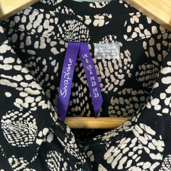 Seraphine Black and White Mini Dress - Picture 4 of 14